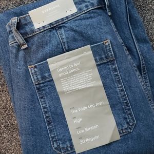 NWT EVERLANE high rise, wide leg,